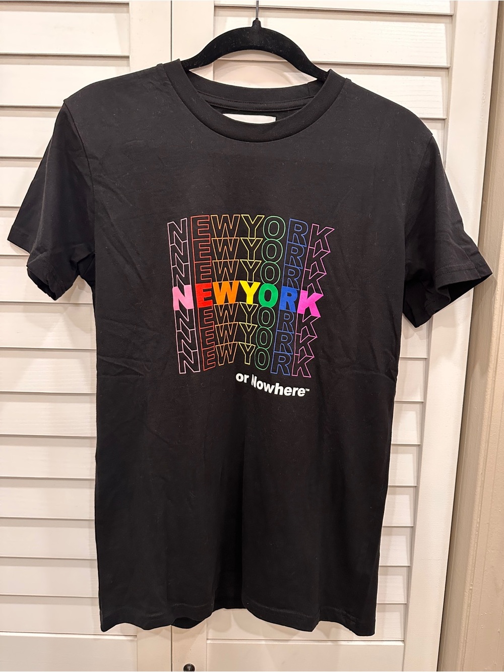New York or Nowhere NYON Black Graphic Tee size small pride